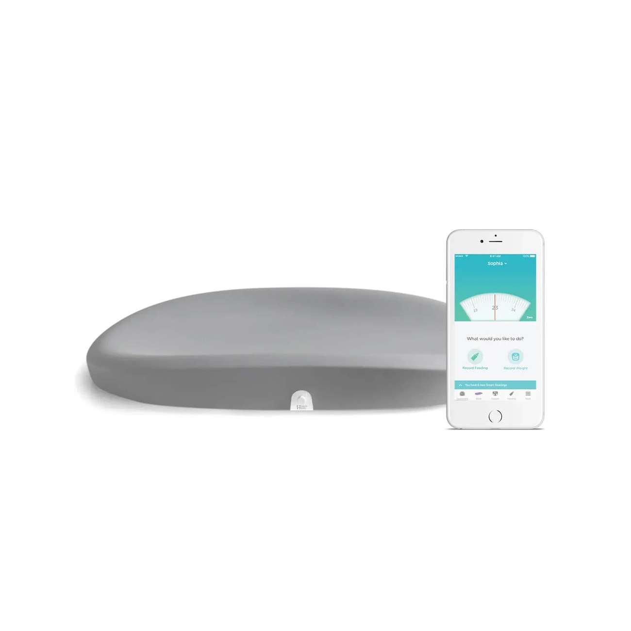 Переносной умный пеленальный столик с весами для младенцев | Hatch Baby Grow Smart Gray